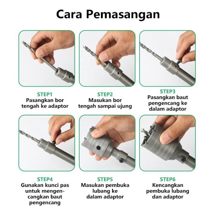 TERBARU ISKU MATA BOR HOLE SAW BETON LUBANG TEMBOK BETON/HOLLOW CORE SAW BETON/PELUBANG BETON TEMBOK