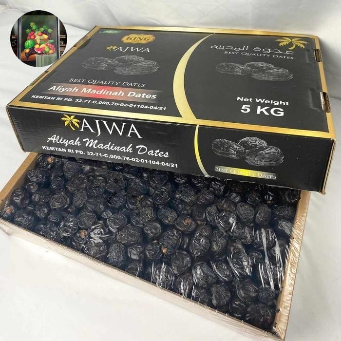 

ORIGINAL Kurma ajwah al-madina premium kurma nabi /kurma ajwa original per kart READY STOCK