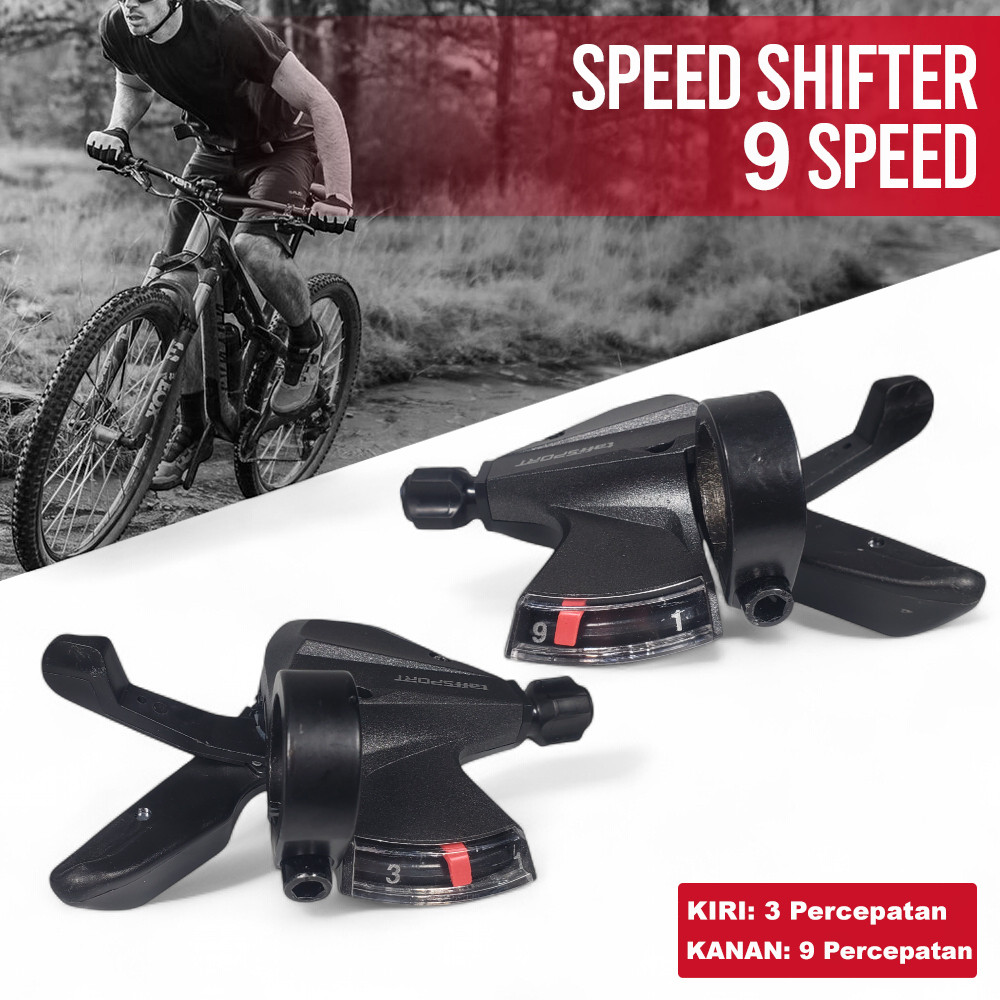 Shifter Sepeda 9 Speed Trigger Set 2 PCS Gear Shift Lever