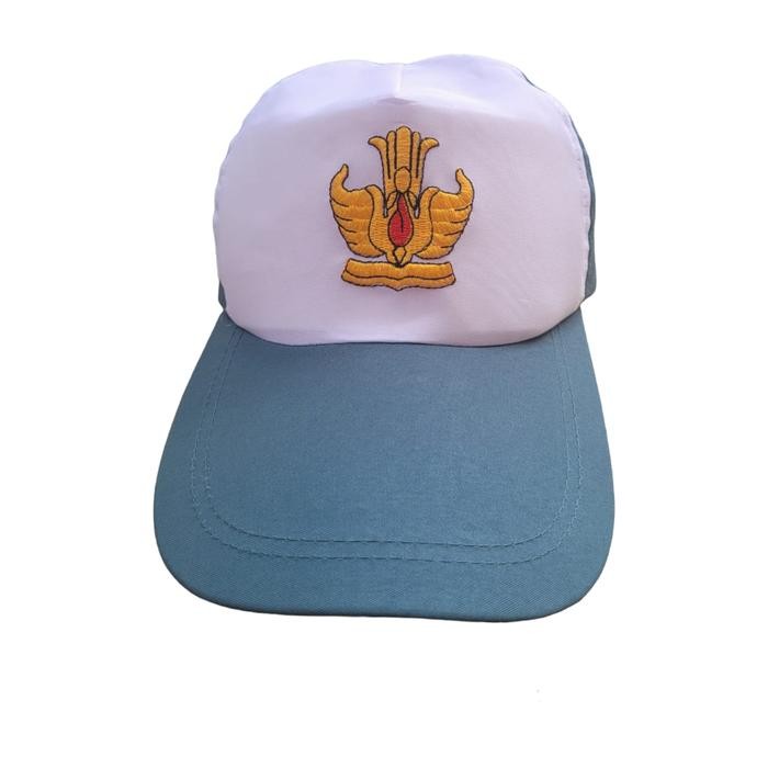 (Allthebest) Topi SMA Bordir Abu Full - Model Terbaru