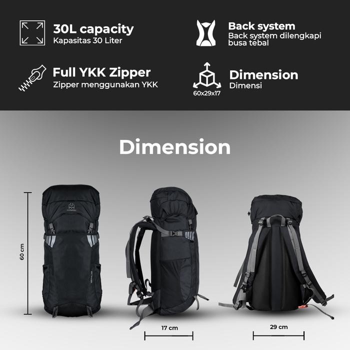 Tas Gunung Hikemore Gearlab 30 Liter Orinal