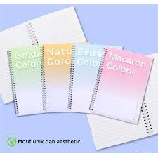 

Notebook Agenda Spiral A5 Macaron Pastel Colour Korea Cover Plastik Kaku