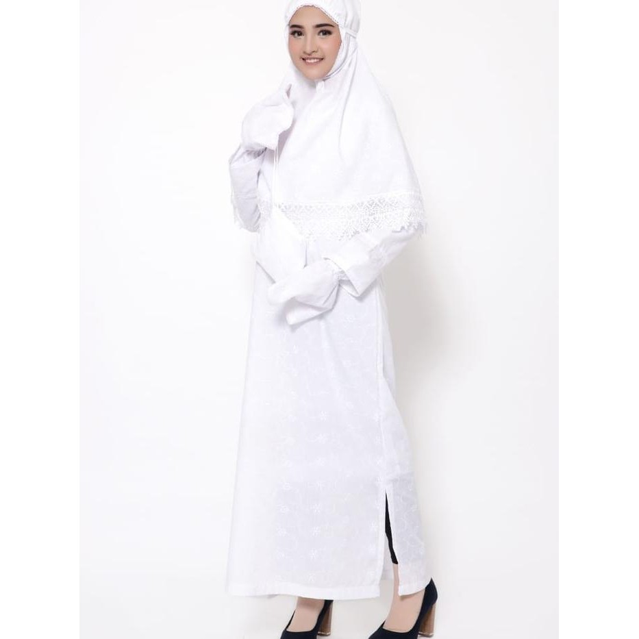 TERLARIS Baju ihrom wanita lengkap / perlengkapan haji umroh / gamis haji / gamis umroh READY STOCK