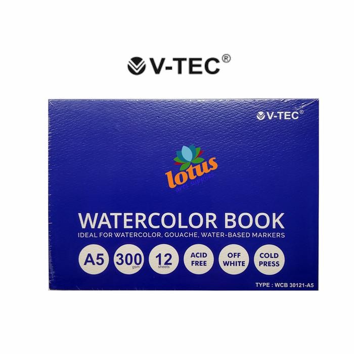 

SARI V-Tec Watercolor Book A5 300Gsm 12 Lembar