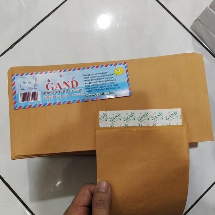 

5WUM Amplop Coklat Kabinet Seal Gand / Brown Kraft Envelope 80Gr-110X240Mm