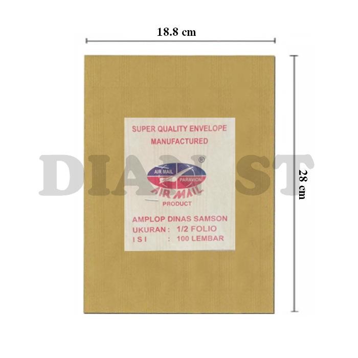 

5WUM Airmail Amplop Coklat 1/2 Folio - Pak
