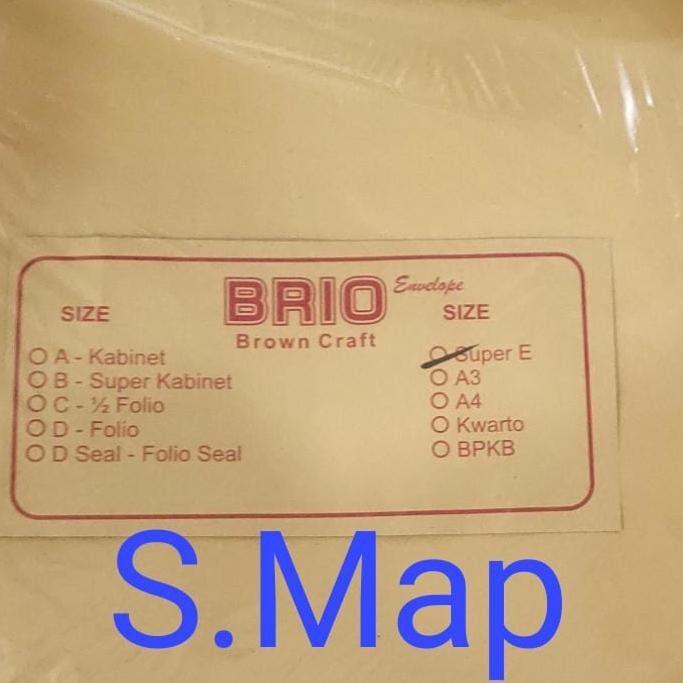 

5WUM Amplop Coklat Brio Uk Super Map
