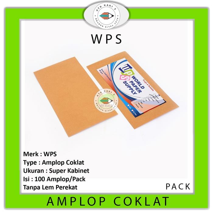 

SARI Amplop Coklat Ukuran Super Cabinet Wps ( 14 X27 Cm )