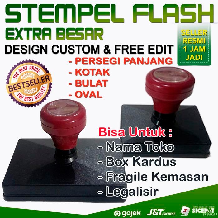 

5WUM Stempel Otomatis Extra Besar Untuk Legalisir, Box Makanan Dan Kardus