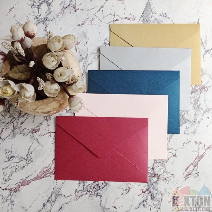 

5WUM 1 Pack Amplop Jasmine A6 Fancy Premium Blue Red Silver Gold Pink