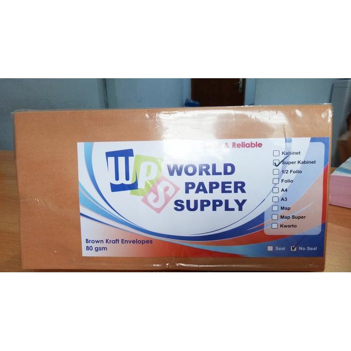 

SARI Khusus Gosend! Amplop Coklat Ukuran Super Cabinet Wps ( 14 X27 Cm )