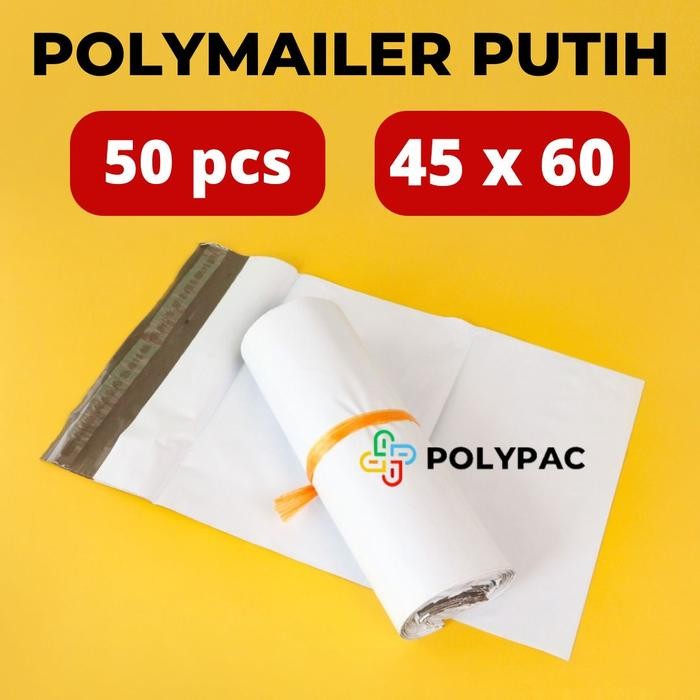 

SARI Polymailer Putih Glossy [45X60] Isi 50 Pc - Polymailer Putih Premium