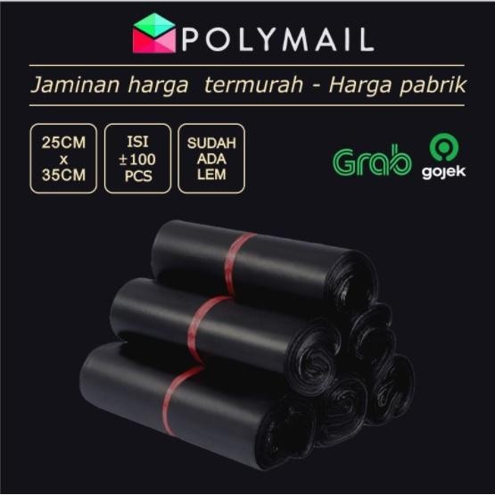 

SARI Plastik Polymailer 100Pcs 25X35Cm Hitam Premium Glossy