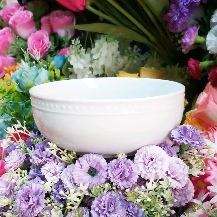 BSKU Mangkuk Keramik Blanc Bowl Bisa Dimicrowave/ Mangkok Keramik/ Mangkok Tahan Panas/