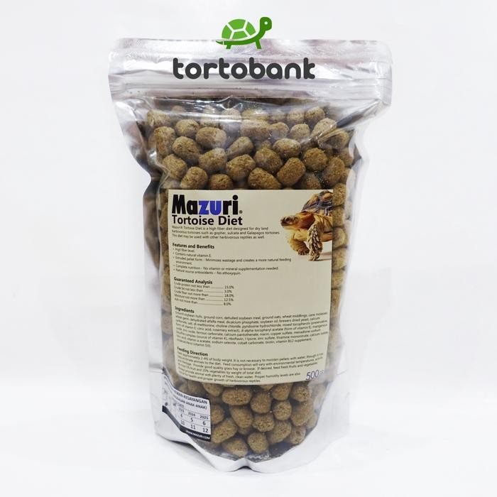 TORTOISE DIET - PELET KURA DARAT TORTOISE FOOD 500 GRAM - PELET SULCATA - MAKANAN SULCATA