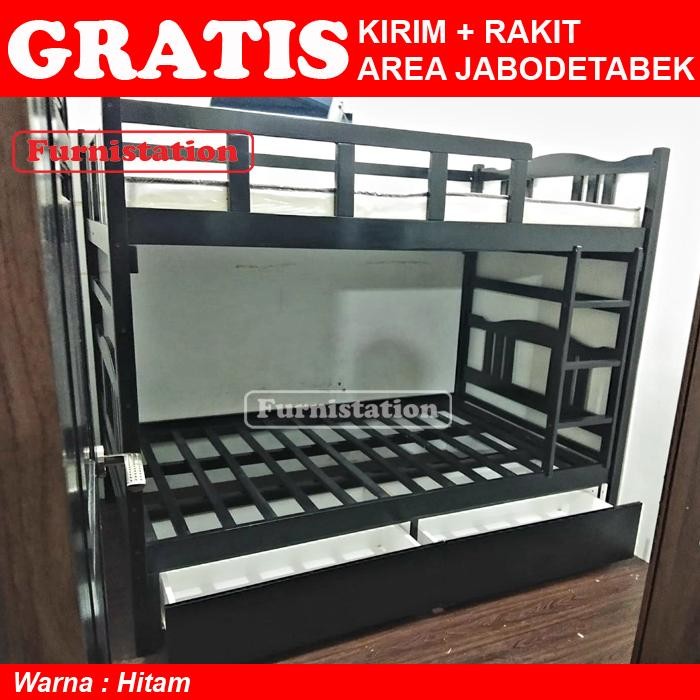 Ranjang Susun Dengan Laci Kolong 120X200 / Divan Tingkat Dengan Laci