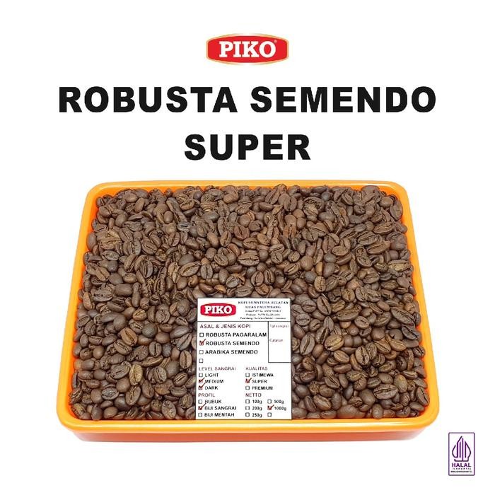 

Kopi Robusta Semendo Super 1 kg 500gr 250gr Biji Kopi Bubuk Piko