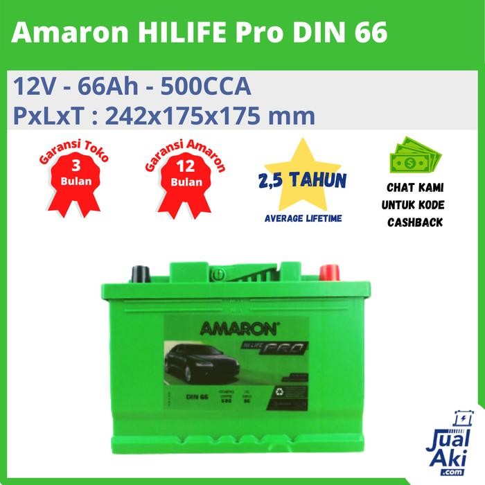 AMARON DIN 66 / 555-59 12V 66AH