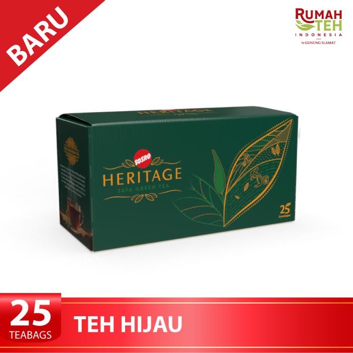 

[Promo] Teh Celup Sosro Heritage Single Estate, 1 Box isi 25 tea bags / kantung teh (Java Green Tea)