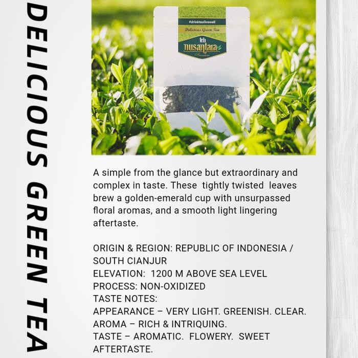 

Teh Nusantara Delicious Green Tea teh hijau premium 100 gr