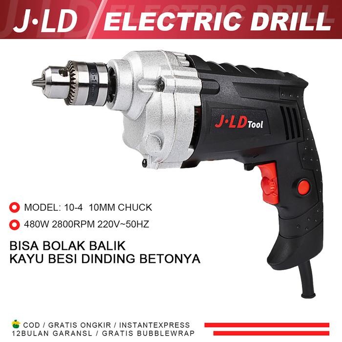 JLD MESIN BOR LISTRIK VARIABLE SPEED 10mm / ELECTRIC DRILL 10-4 / MESIN BOR KAYU BOR TANGAN / BOR