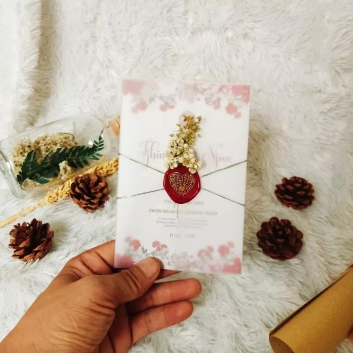 Kartu Undangan Pernikahan Amplop Kalkir Transparan