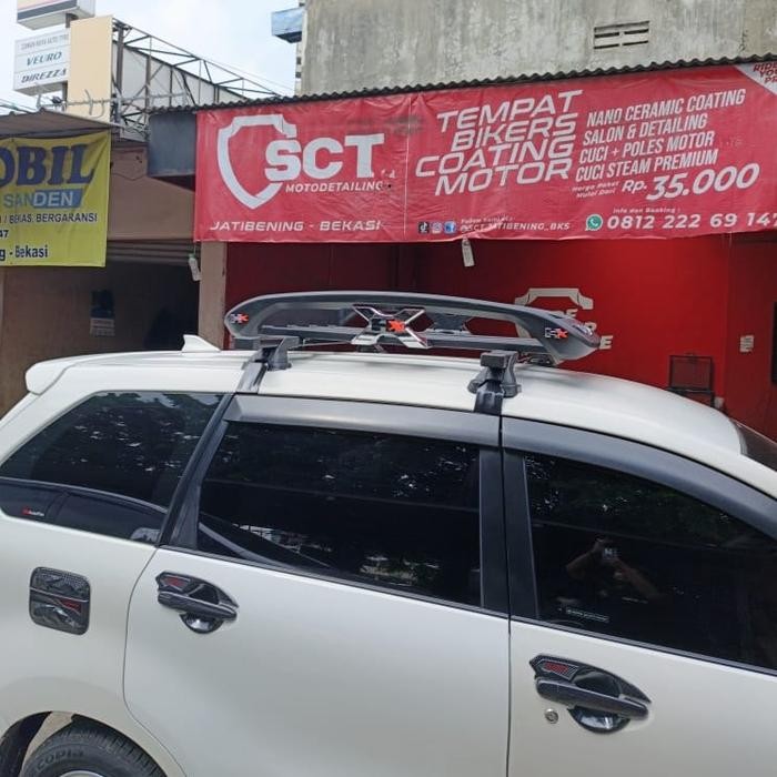 Roofrack bagasi atas mobil Ertiga plus cross bar model TRD Sportivo