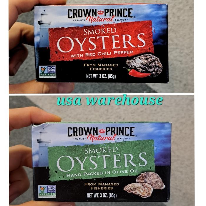 

READY CROWN PRINCE NATURAL SMOKED OYSTER IN OLIVE OIL 85G - TIRAM ASAP KALENG