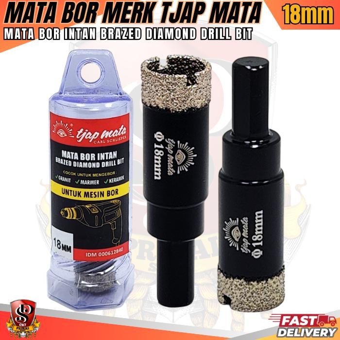 Terlaris Mata Bor Granit Keramik Kaca Marmer Ukuran 18Mm Asli Merek Tjap Mata Diamond Core Bit