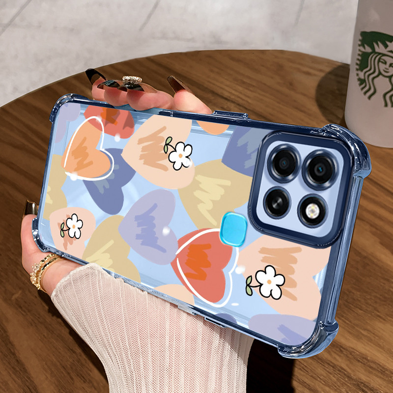 Casing Hp untuk Infinix Smart 6 Case Cesing Pelindung Hati warna Morandi Silikon Softcase HP Kasing 