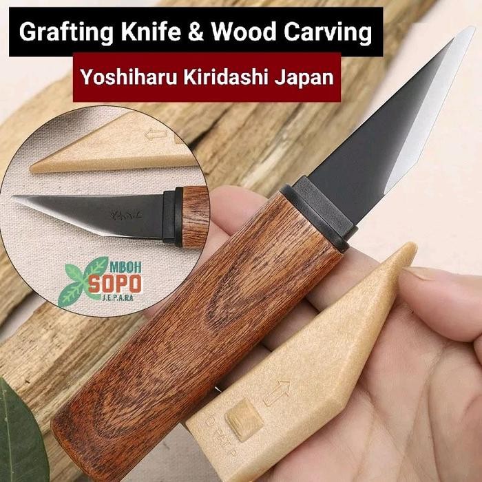 

Pisau Grafting, Pisau Carving, Pisau Kerajinan, Yoshiharu Kiridashi Jepang, Gagang Kayu
