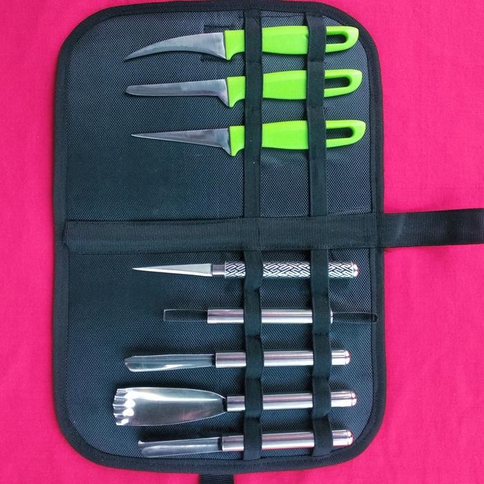 

pisau ukir buah/pisau garnish sett dengan tas