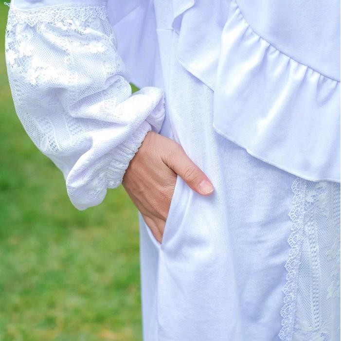 Gamis Putih Polos Dewasa Raggakids Baju Putih Sarimbit Baju Muslim Putih Perempuan Dewasa