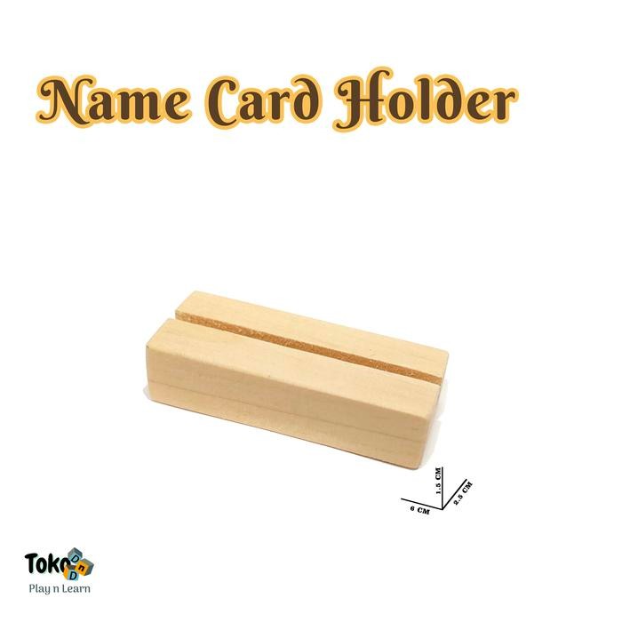 

Aksesoris Tempat Kartu Nama Kayu Natural Wooden Name Card Holder
