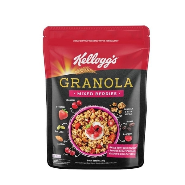 KELLOGGS GRANOLA MIXED BERRIES 220 GR