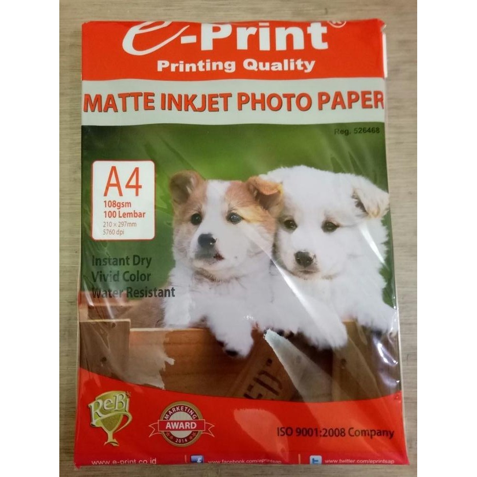 

Eprint Matte Inkjet Paper Paper A4 108gsm