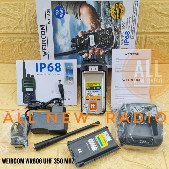 HT WEIRCOM WR808 UHF 350 MHZ WATERPROOF HT 10WATT WEIRCOM WR 808 UHF