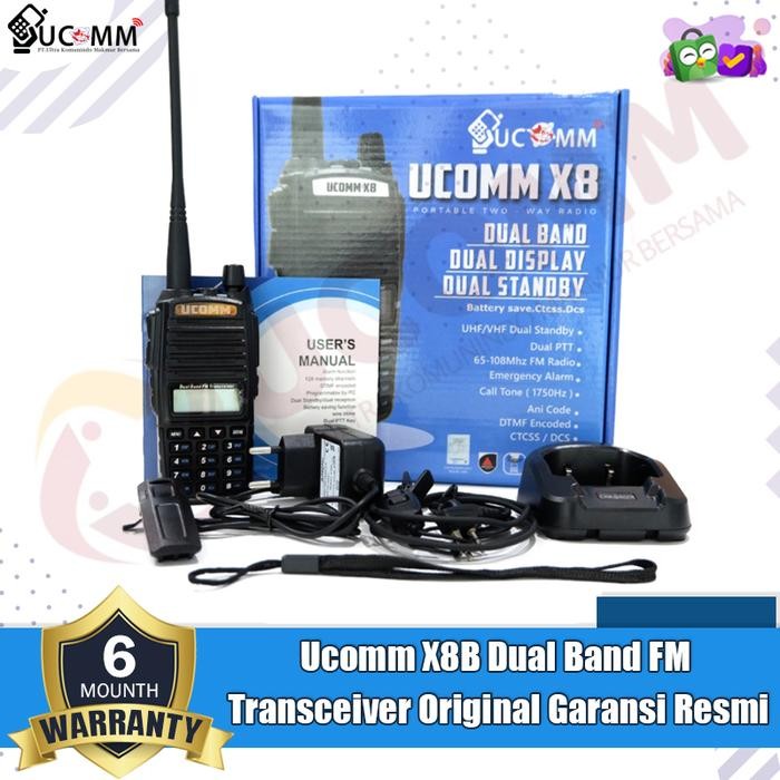 UCOMM X8B X8 HT DUALBAND HT BAOFENG UV 82 UV-82 ORIGINAL GARANSI RESMI
