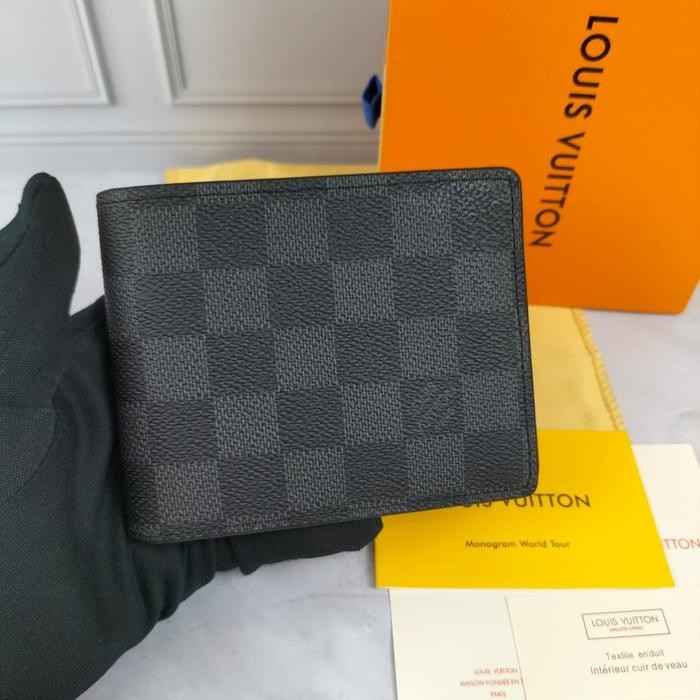 Terbaik Dompet Saku Wallet Men Pria Lv1105 Graphite Miror