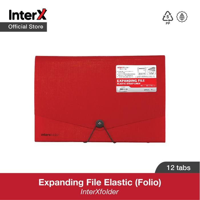 

Interx Expanding File Elastic 12 Tabs Linen Series