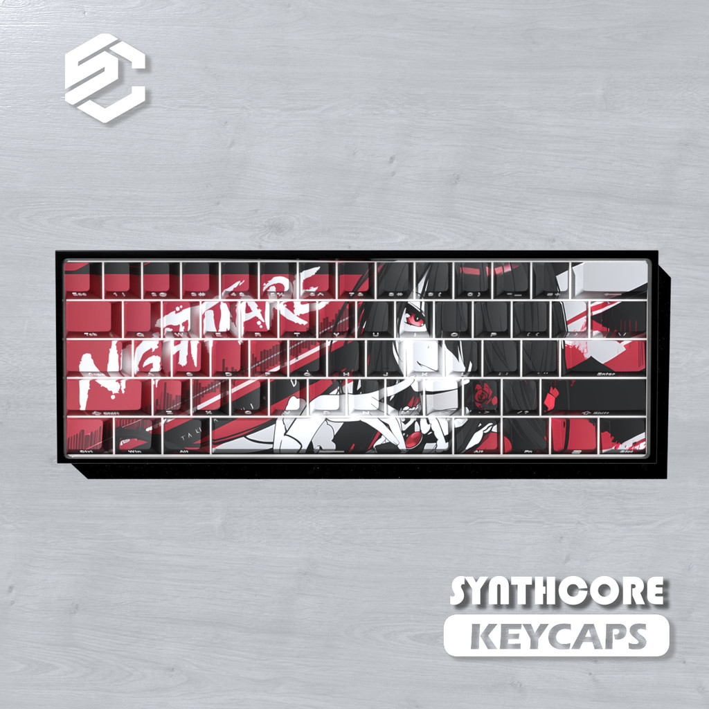 Nightmare Anime Keycaps 74 Keys PBT Keycap Chreey Keycaps Japan Key Cap Dye-sub Mechanical Keyboard