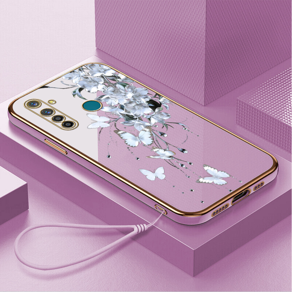 Casing Hp Untuk Realme 5 Pro Lokal Stock Lanyard Gratis Phone Case Softcase Kesing Cassing Soft Sofc