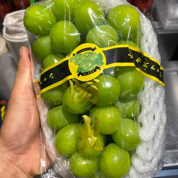

ORIGINAL anggur green muscat jumbo / anggur shine muscat jumbo super manis 1 kg READY STOCK