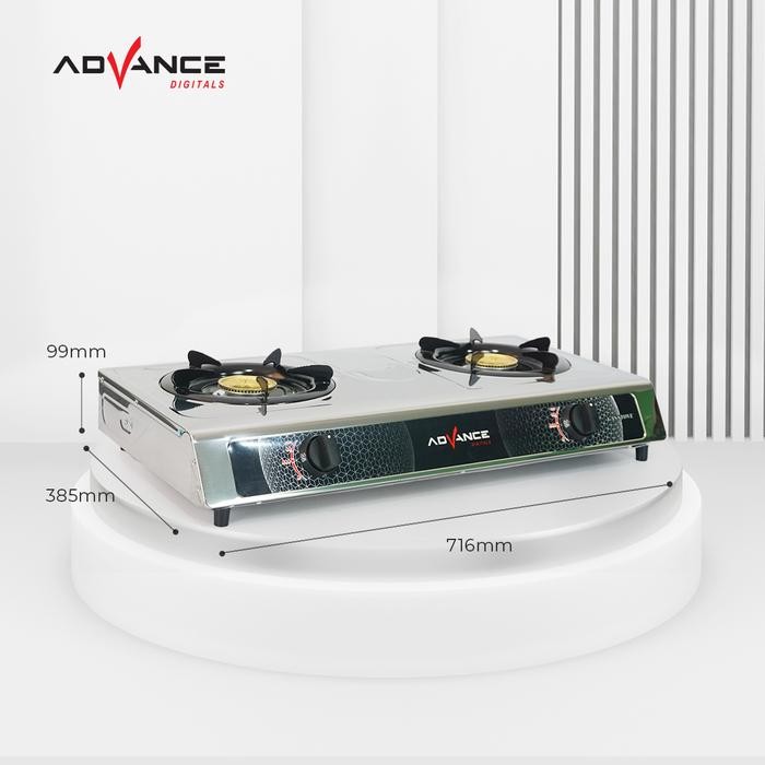 Quantum Electrolux - Kompor Gas Stainless Steel 2 Tungku Advance Gb-6602 S