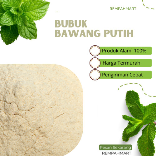 

500g Bubuk Bawang Putih Murni Grade A / Bumbu Masak Garlic Powder Premium Rempahmart