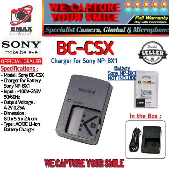 SONY BC-CSX CHARGER BATTERY SONY NP-BX1 CHARGER CAMERA SONY BCCSX FOR BATERAI POCKET CAMERA SONY