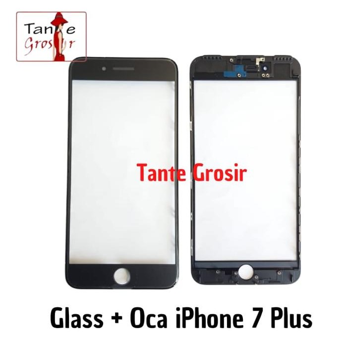 GLASS SUDAH OCA IPHONE 7 PLUS KACA LCD TOUCHSCREEN ORIGINAL