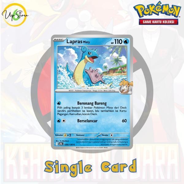 Lapras Misty - 036/138 - Kehadiran Juara (sv10s) - Kartu Pokemon Indonesia