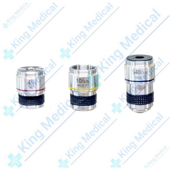 LENSA OBJEKTIF 4X/10X/40X/100X MIKROSKOP MICROSCOPE MONOKULER