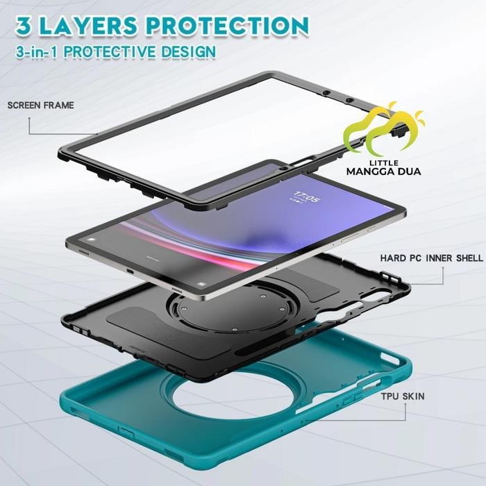 TERBARU CASE SAMSUNG GALAXY TAB S7 S8 ARMOR COVER ROTATE SHOCKPROOF SM-T875 T870 X706 X700 CASING